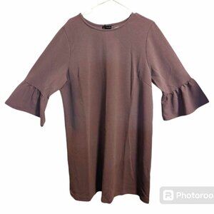 ALISON ANDREWS womens dress mini midi  3/4 sleeves 2X purple gray w-150